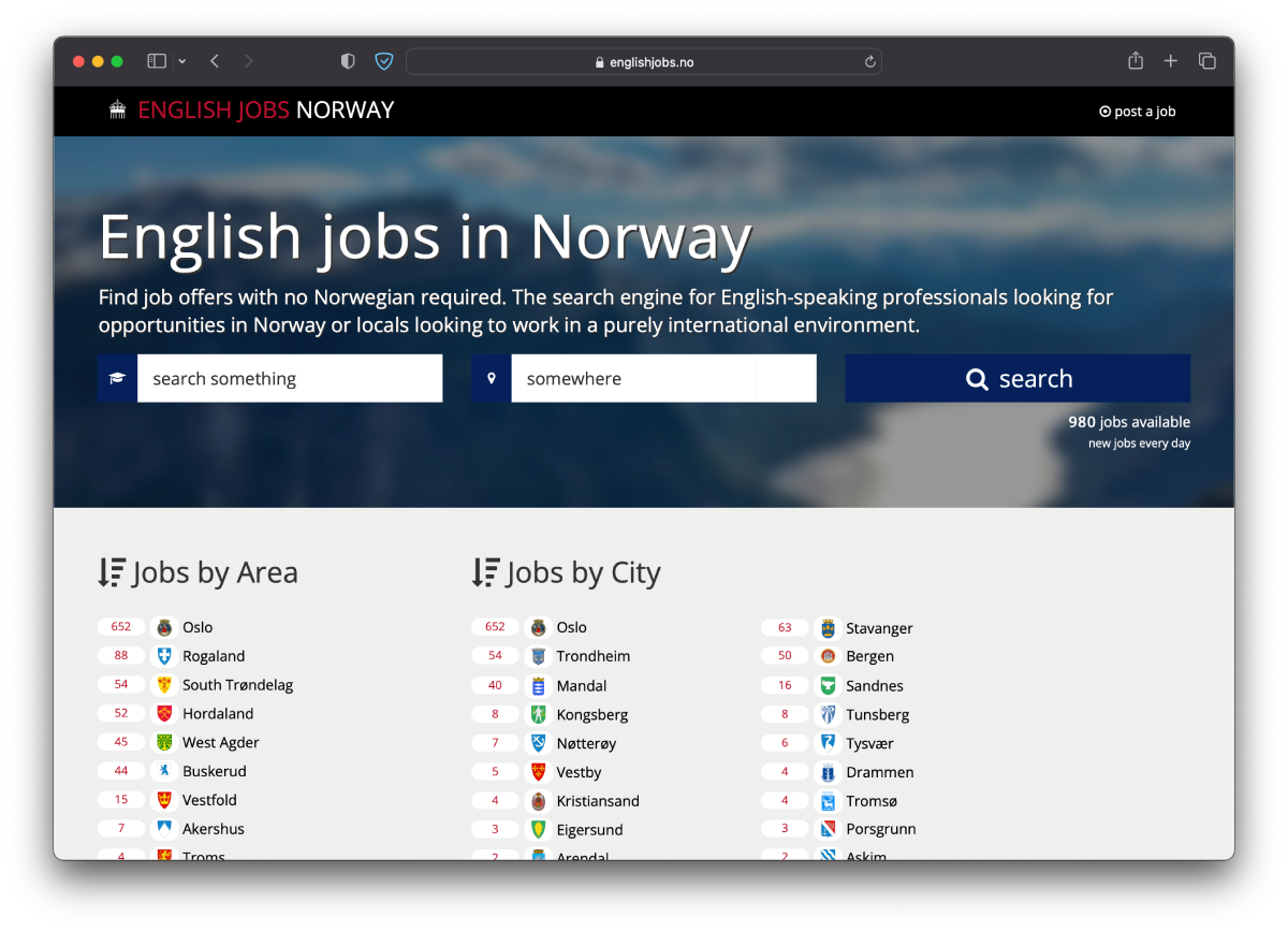 English-speaking jobs in Norway
