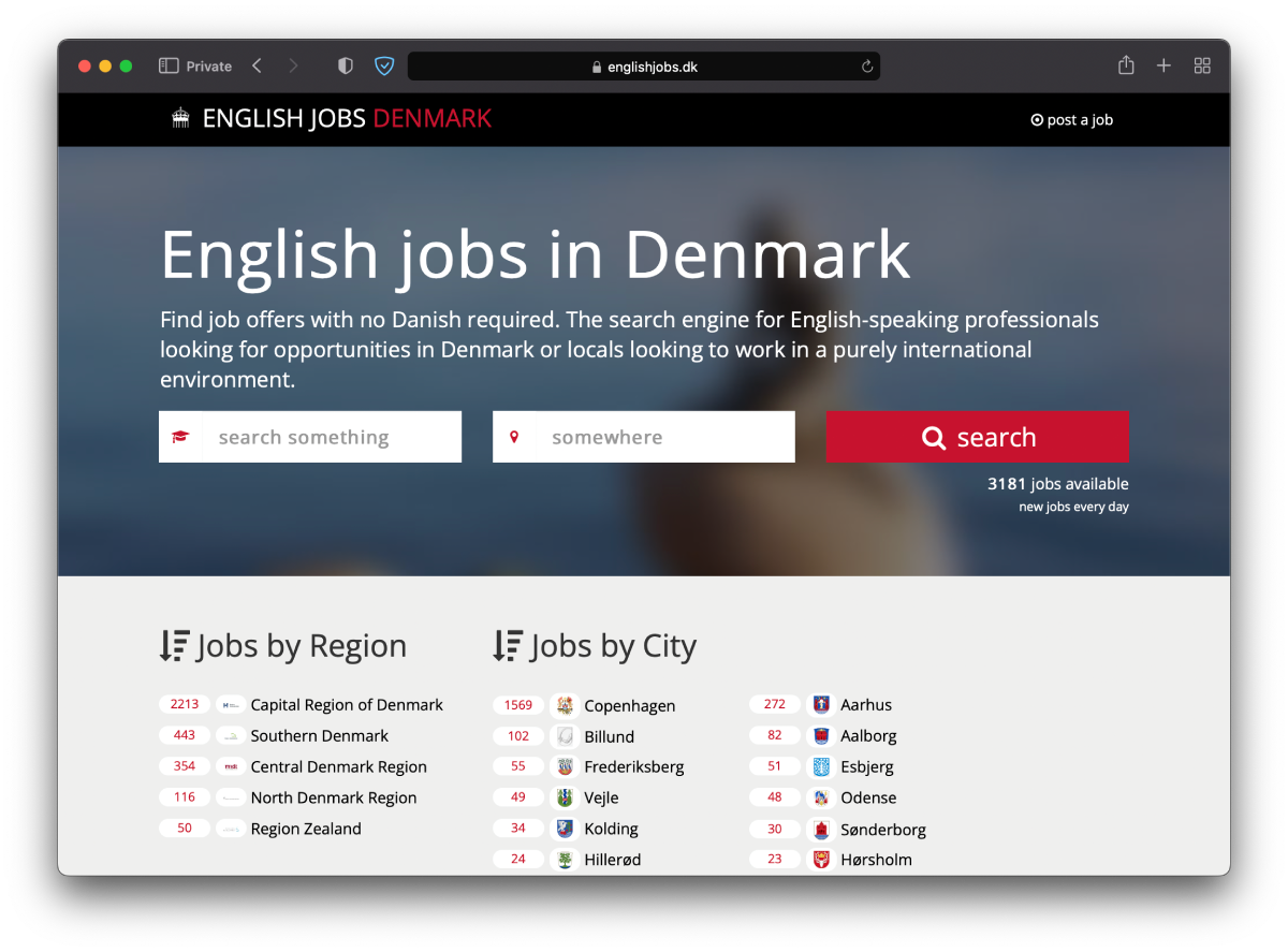 English-speaking jobs in Denmark