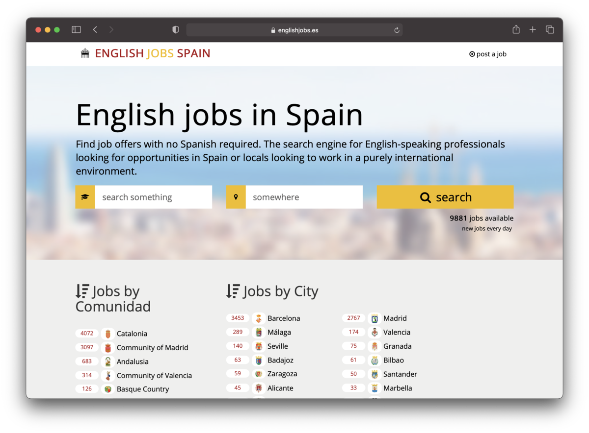English-speaking jobs in Spain