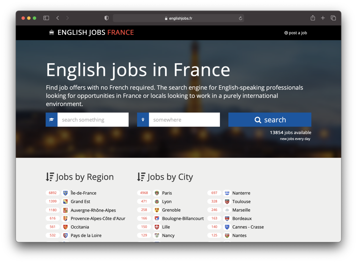 English-speaking jobs in France