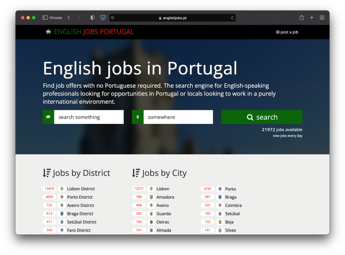 English-speaking jobs in Portugal